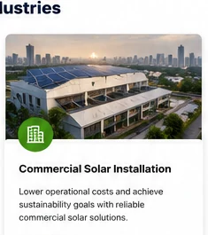Commercial solar power plant