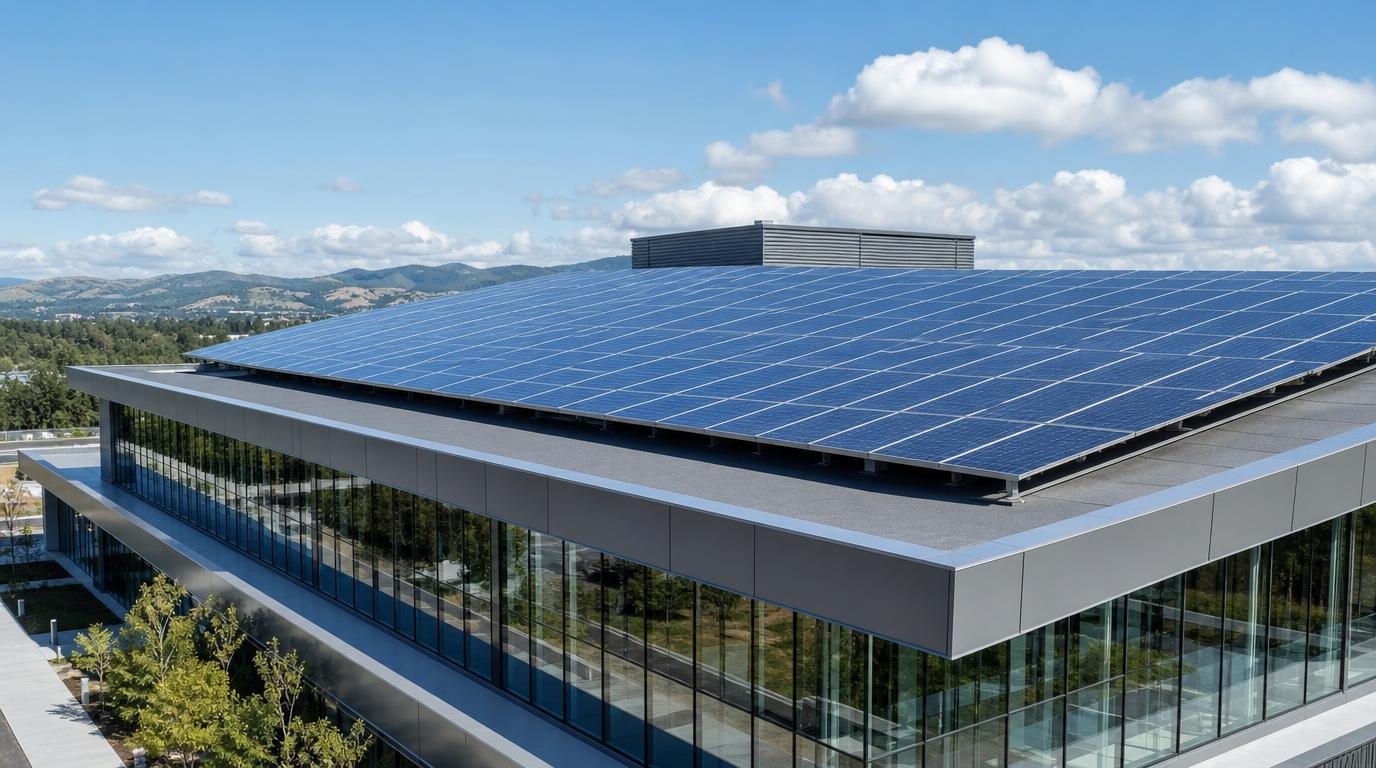 Commercial rooftop solar installation in Kerala