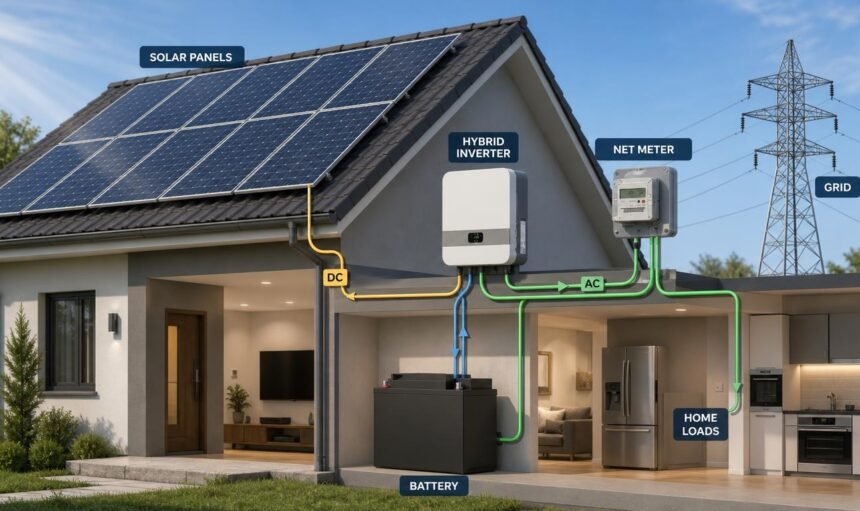 Cost-Effective Hybrid Solar Installation: