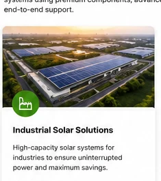 Industrial solar power plant