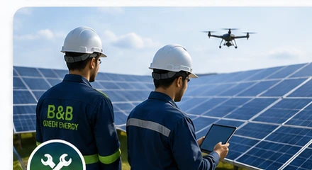 Solar power plant components and installation