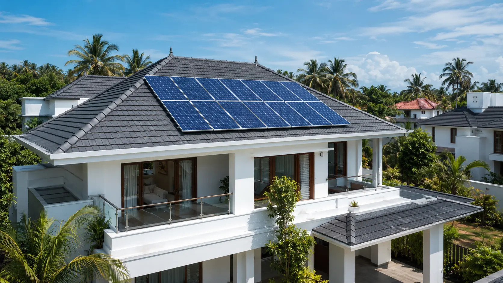 Residential rooftop solar plant